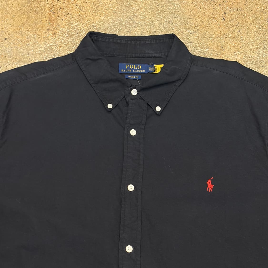 새상품급 미국 빈티지 폴로랄프로렌 긴팔 검정 빅사이즈 블랙셔츠 상품이미지3