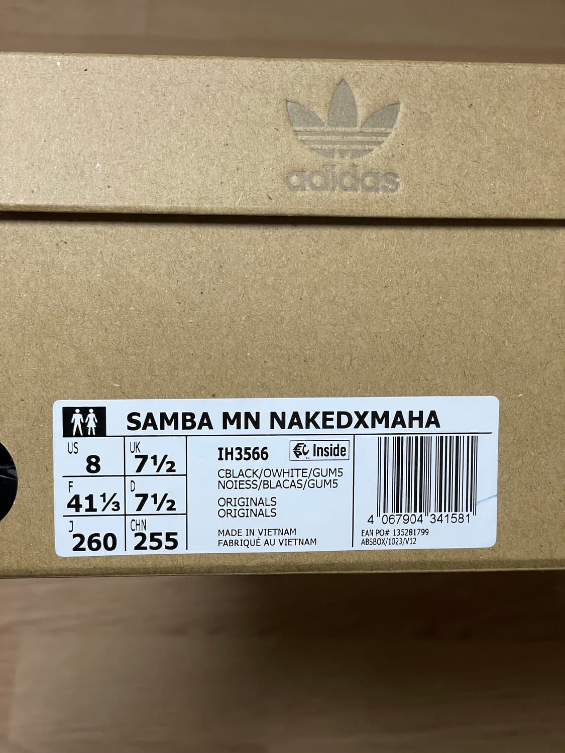 [260] 아디다스 X 네이키드 마하 삼바 코어 블랙(✨새상품) 상품이미지4