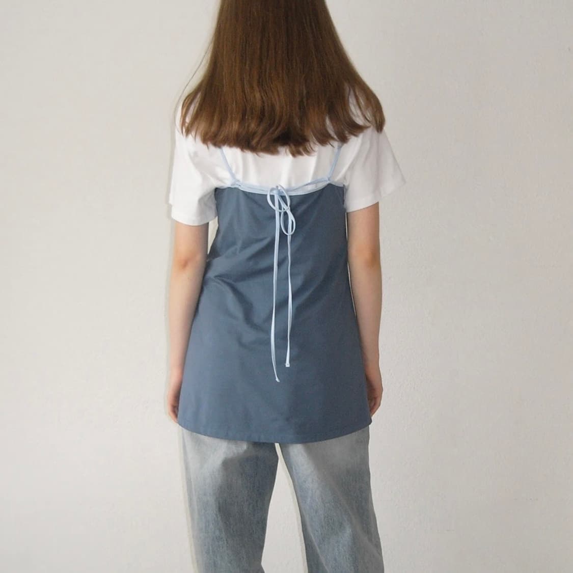 로우클래식 ORGANIC SILKET JERSEY DRESS - BLUE 상품이미지4