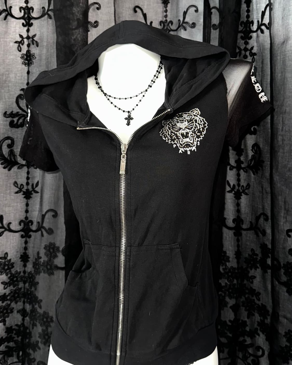 tiger black zip-up hoodie 상품이미지2