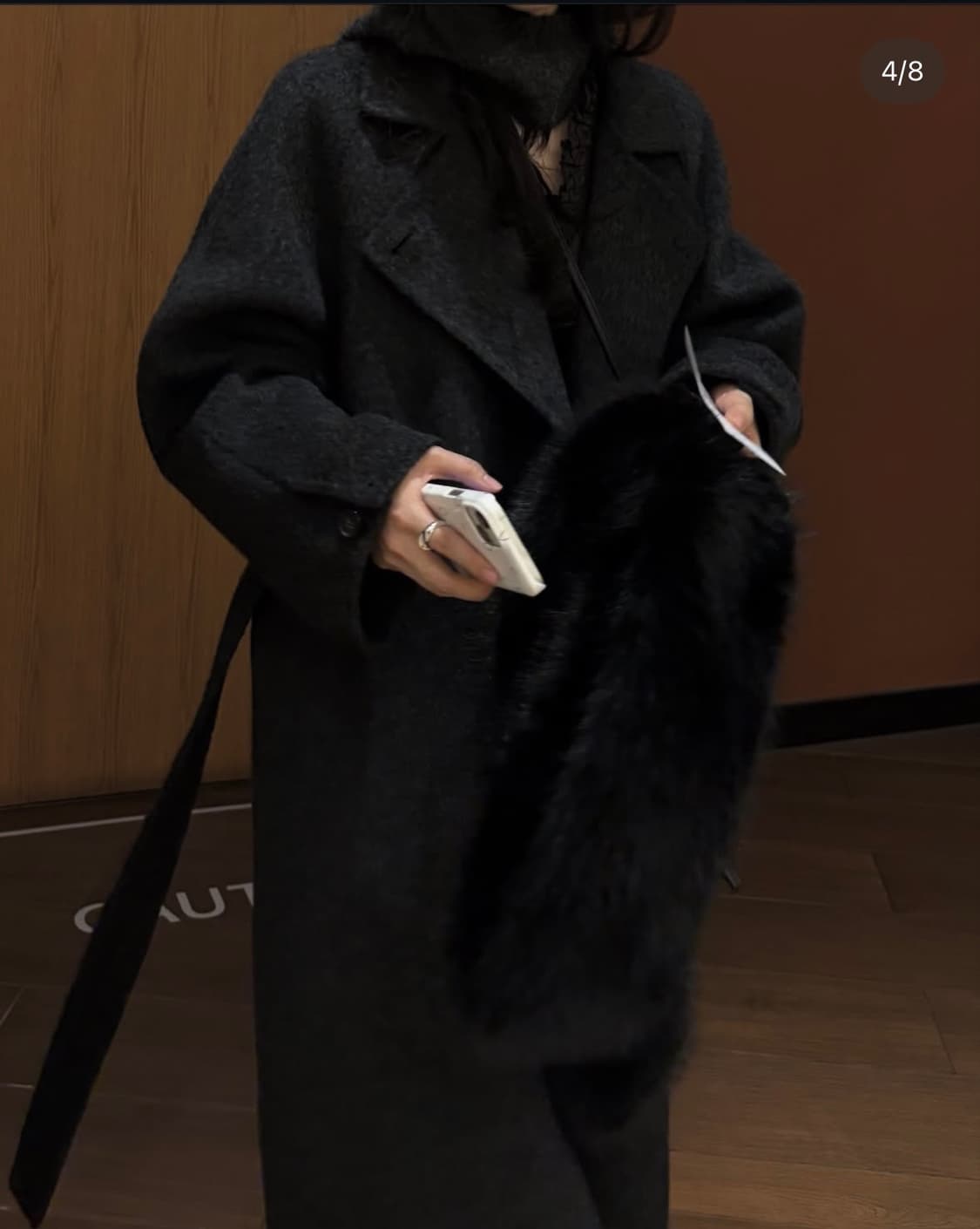 Mok 모크 코트 Horse alpaca handmade coat 새상품 상품이미지8