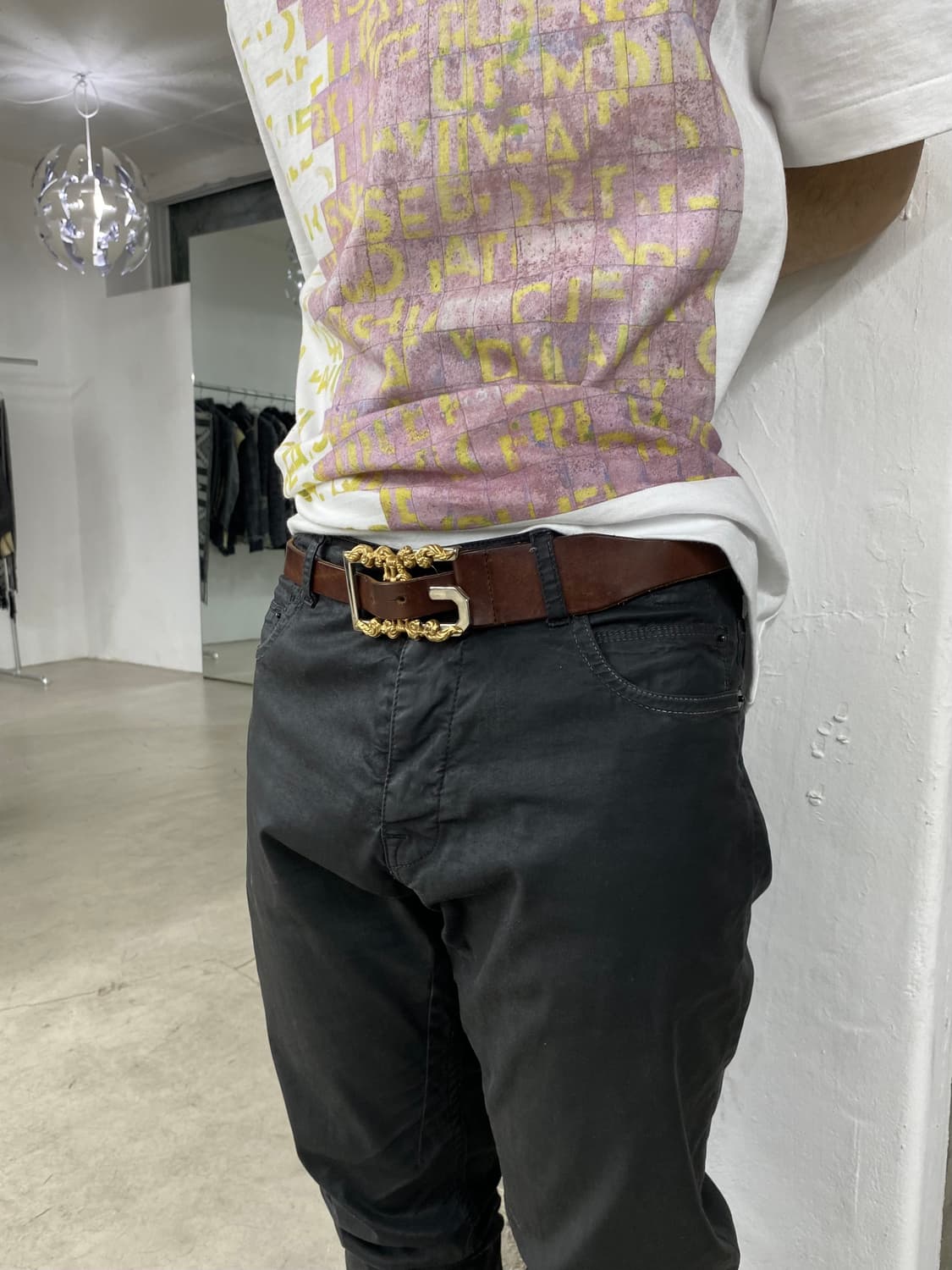 돌체앤가바나 2000s 오나먼트 버클 레더 벨트 상품이미지1