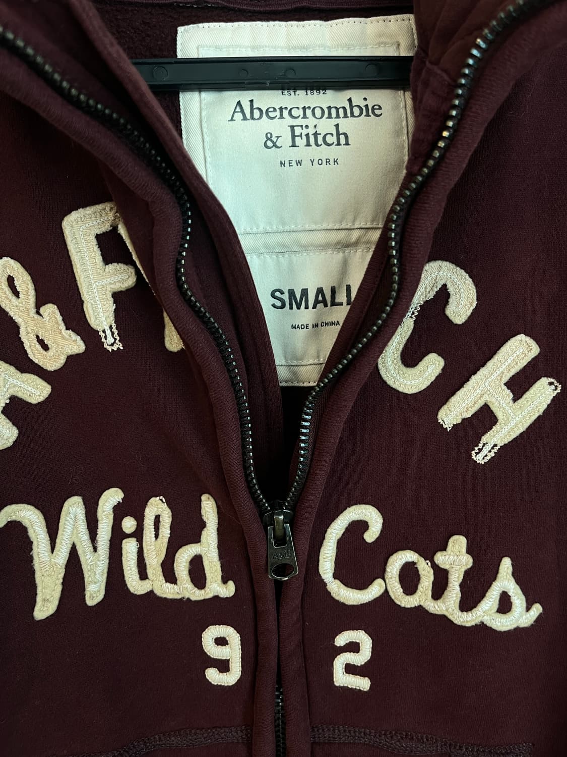 아베크롬비 A&F 후드집업 버건디 (S) 상품이미지5