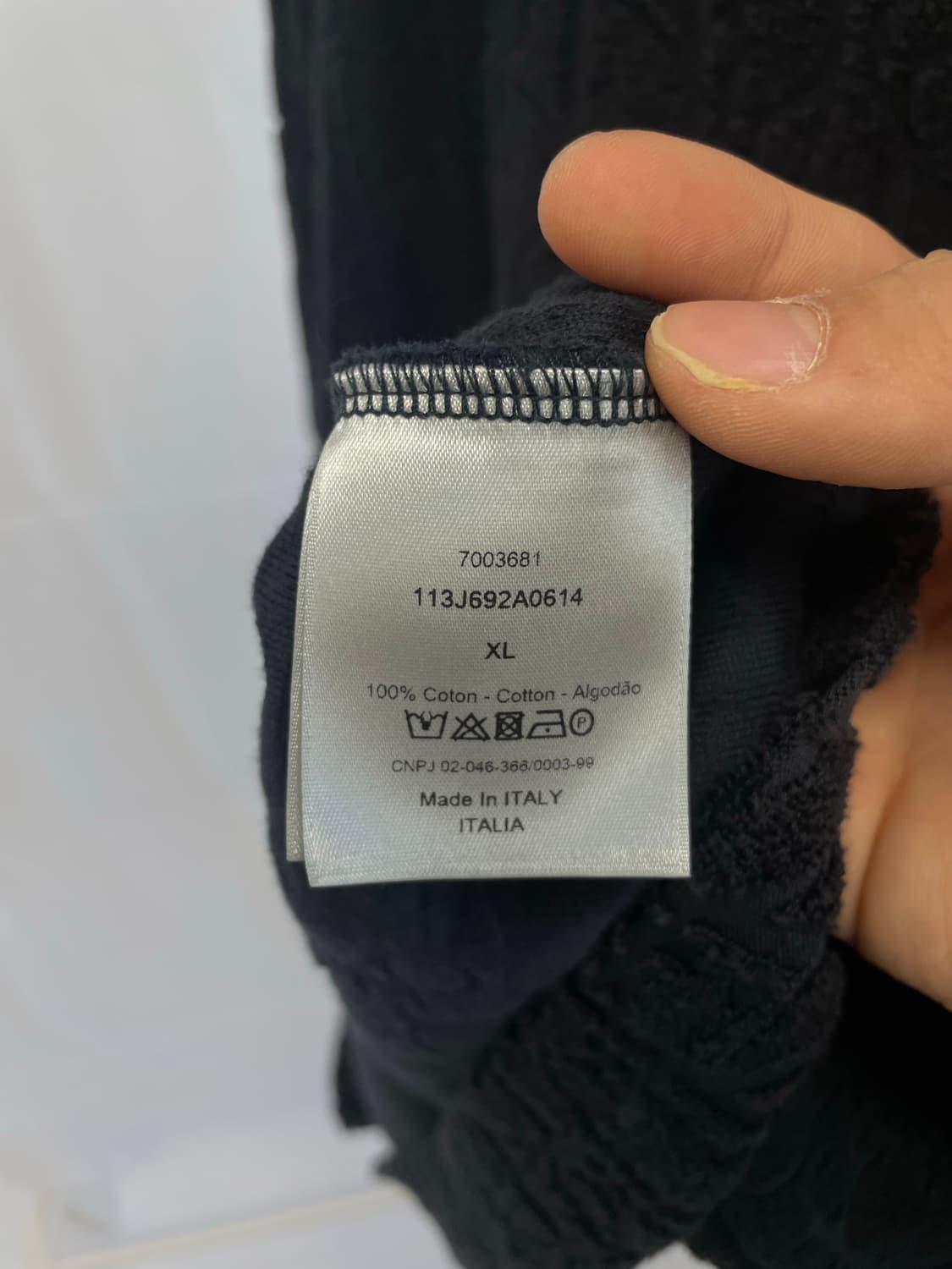 디올 오블리크 자카드 테리 반팔 티셔츠 [XL] 상품이미지4