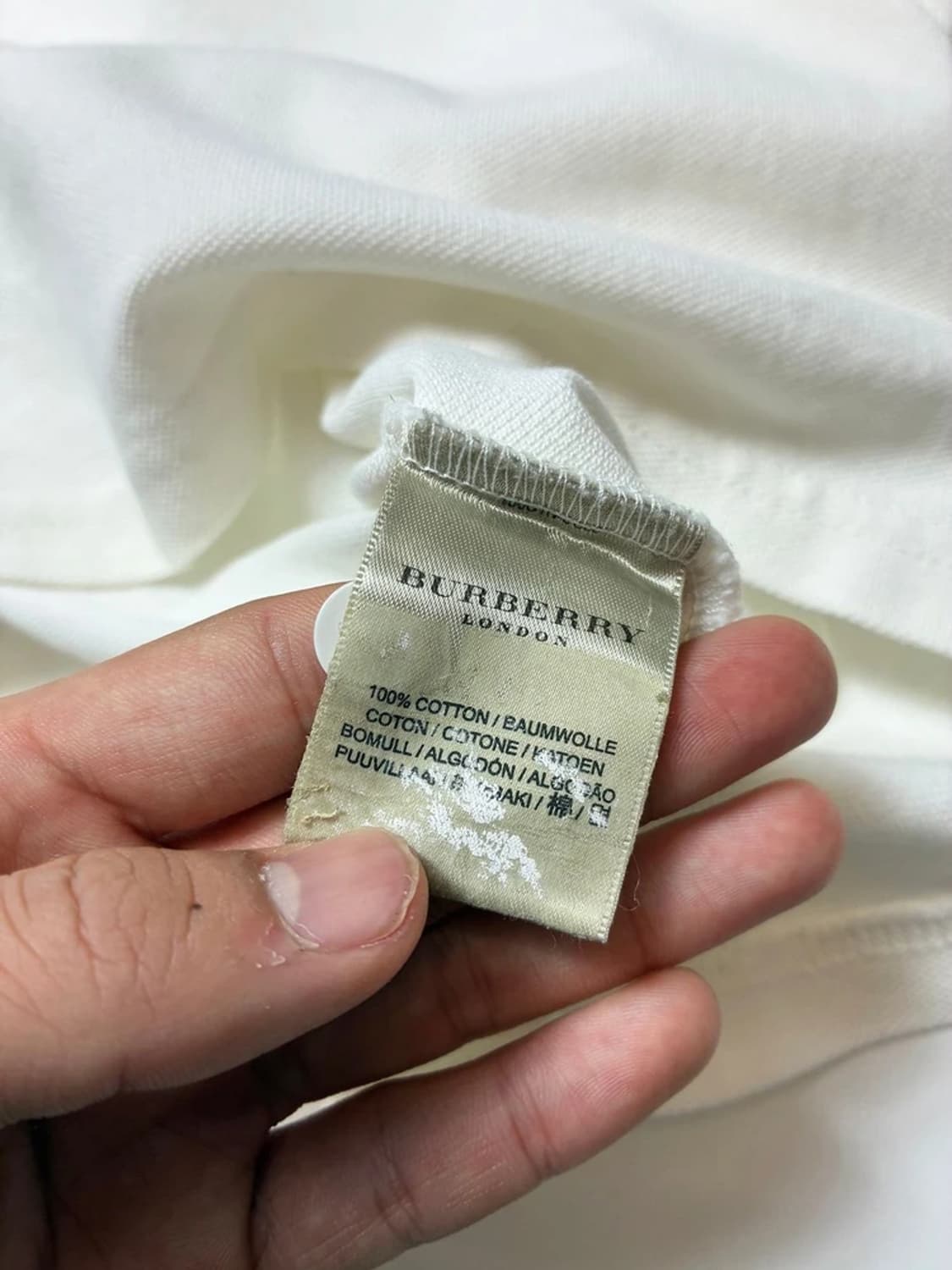 버버리 00's 체크 칼라 코튼 피케 폴로 반팔 티셔츠 PN9610 상품이미지7