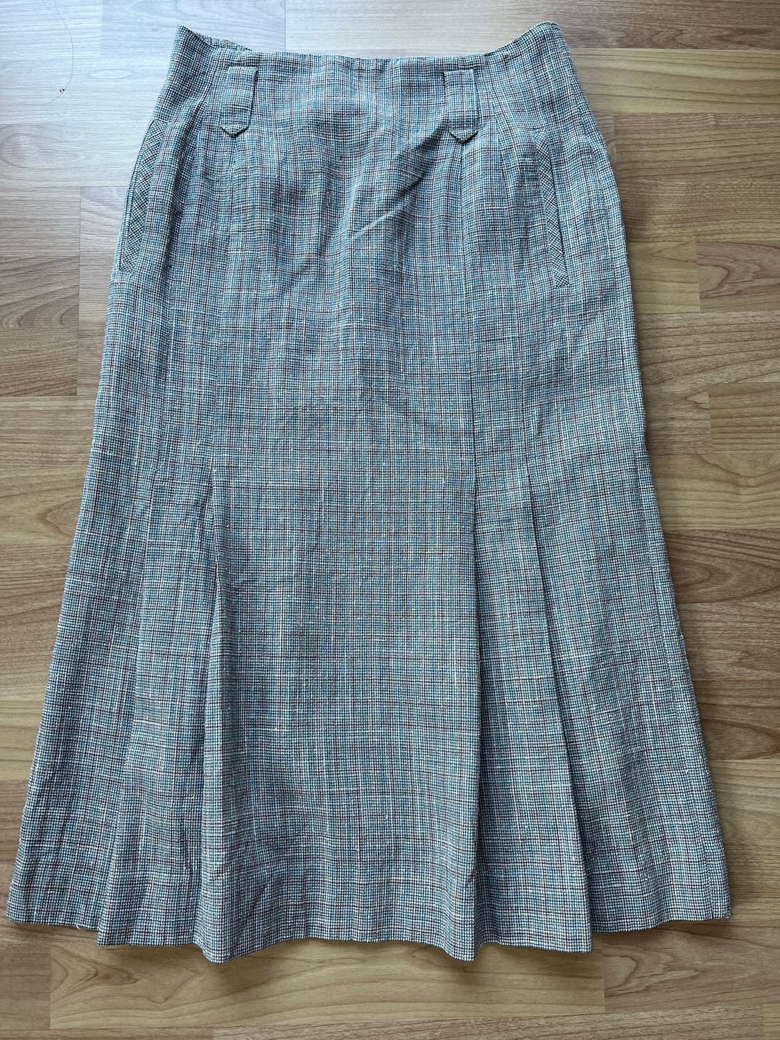 린넨체크스커트 상품이미지1