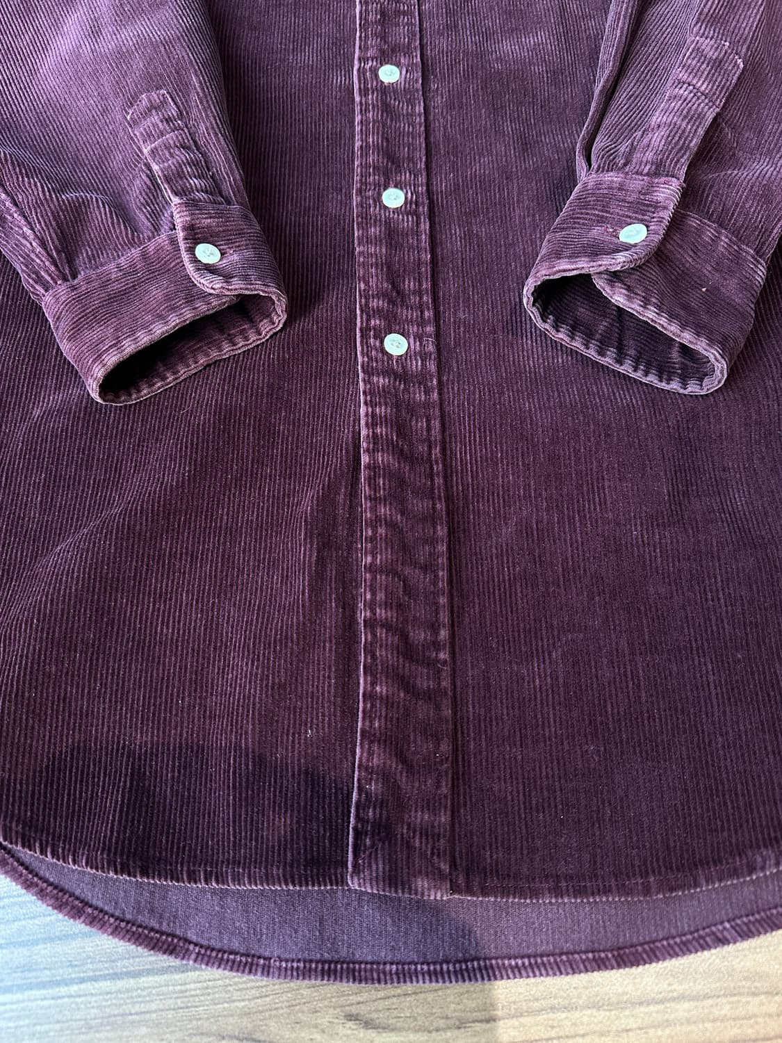 폴로 랄프로렌 90s 헤비 코듀로이 블레어 셔츠/버건디 S 상품이미지5