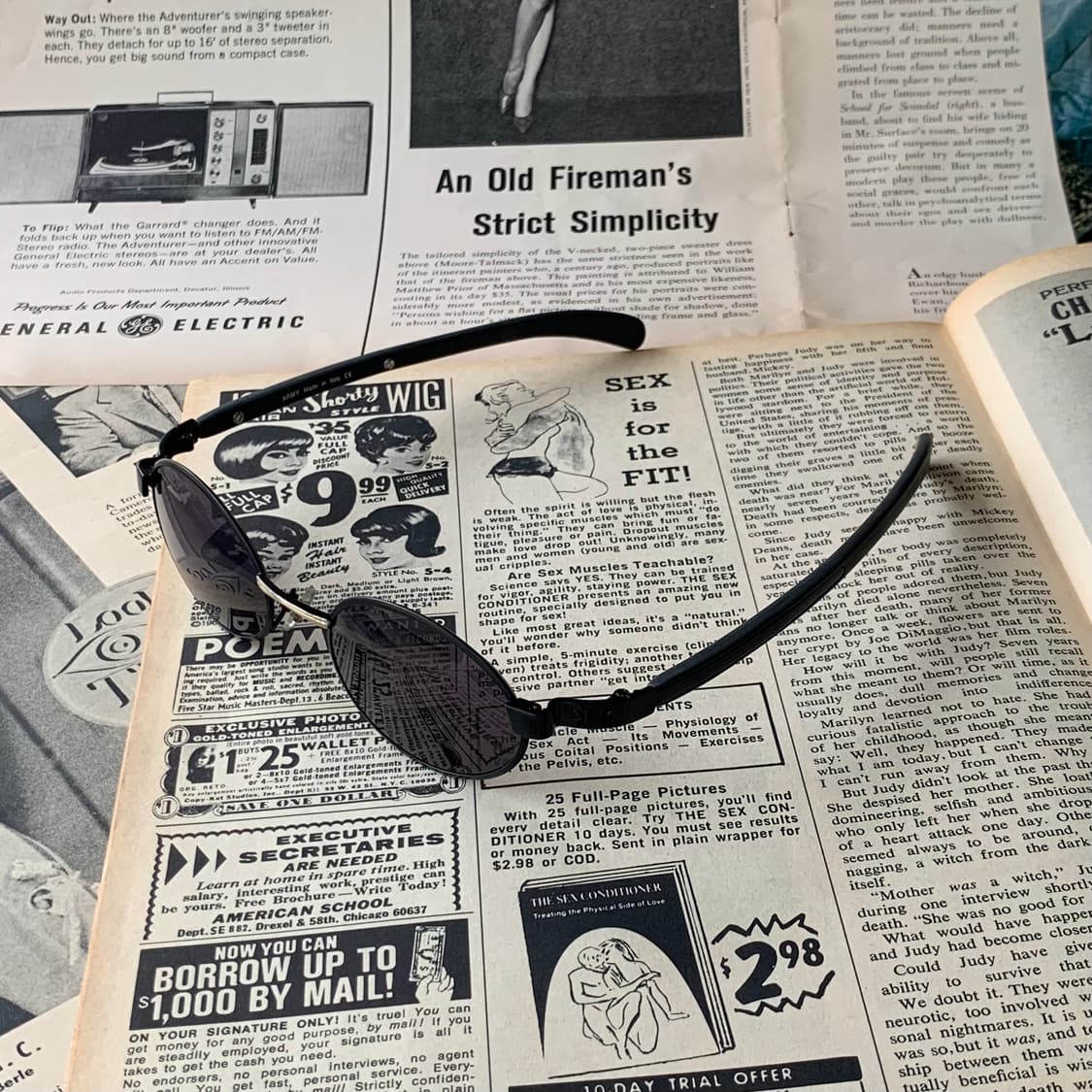 899 Y2K 블랙 오벌 메탈 선글라스 슬림 타원형 남녀공용 데드스탁  상품이미지3