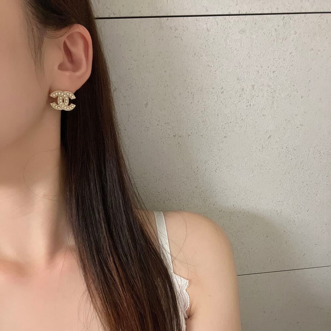 샤넬귀걸이 볼드 진주 업사이클링 단추 빈티지 귀걸이 상품이미지2