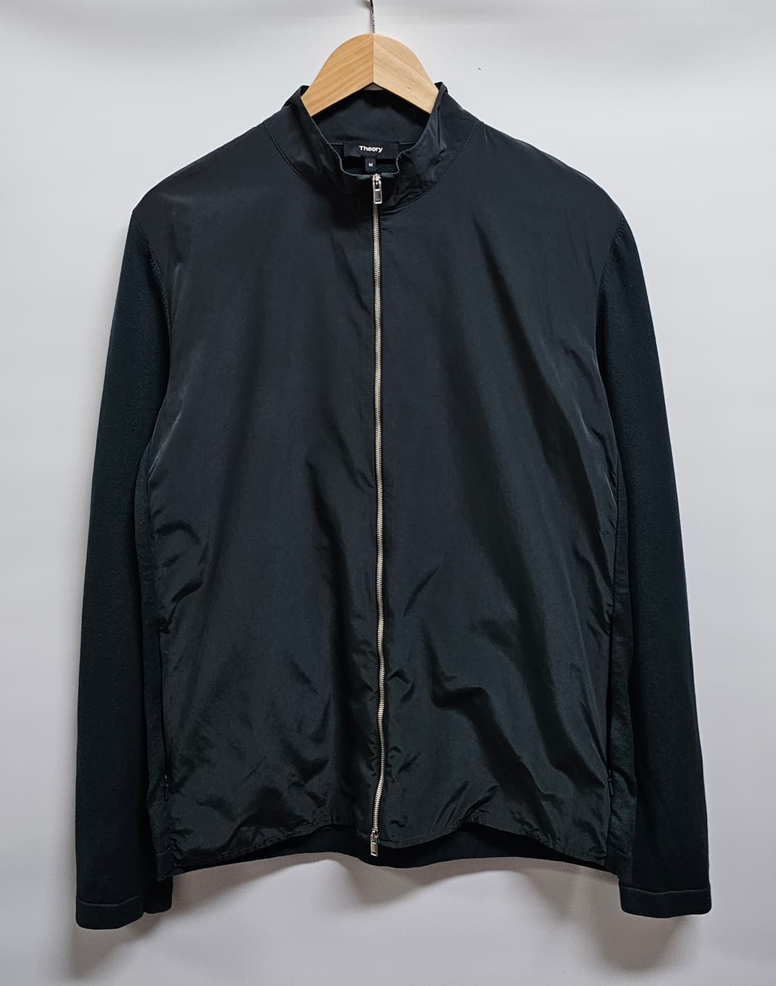 띠어리Theory 블랙 니트 패널 집업 자켓 M 상품이미지1