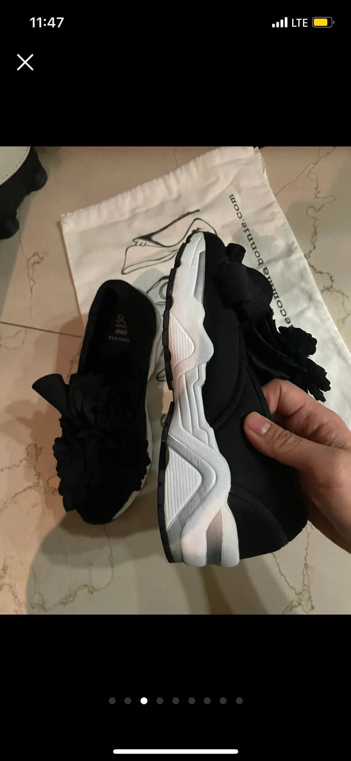 슈콤마보니 전지현 스니커즈 블랙 240 - 플라워밤 스니커즈 슬립온 상품이미지4