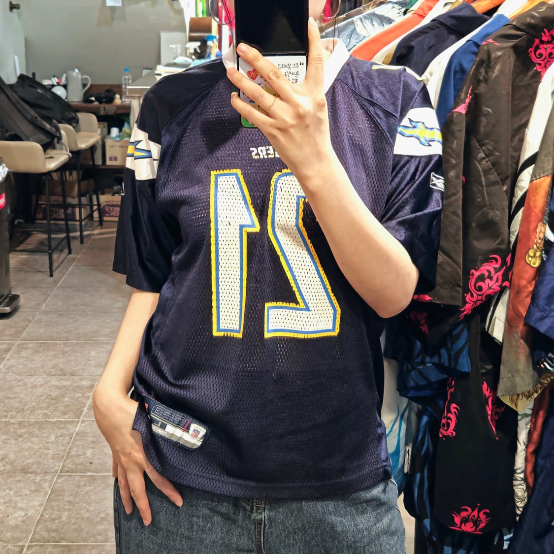 [NO.9] NFL 리복 LA 차저스 빈티지 반팔 유니폼 상품이미지1