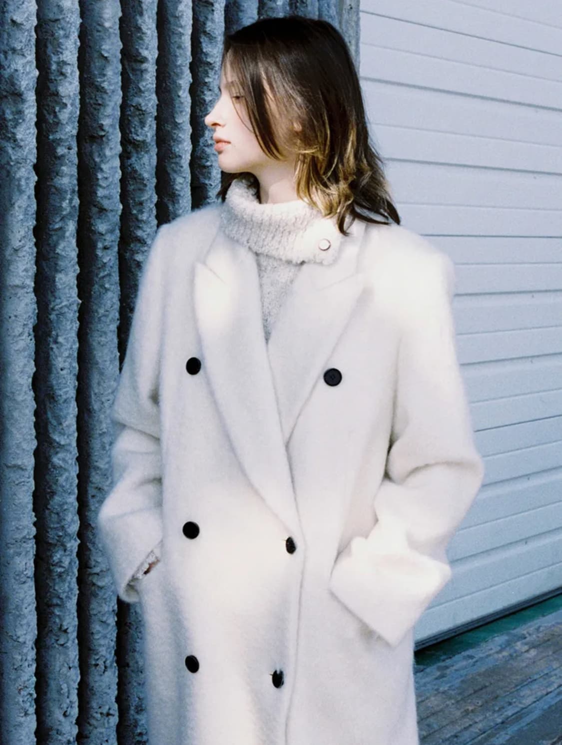 Sinoon 시눈 더블 브레스트 롱코트 상품이미지3