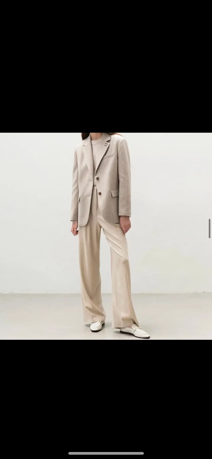 아바몰리 베이지 울 자켓 상품이미지1