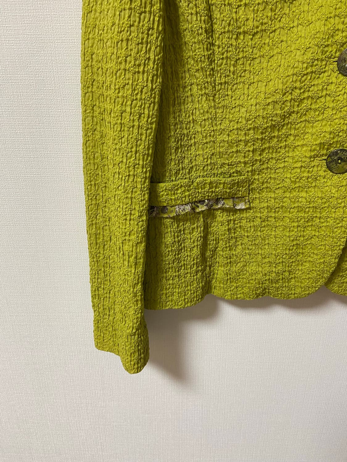 빈티지 모리걸 하구미 레이스 에스닉 트위드 자켓 상품이미지4