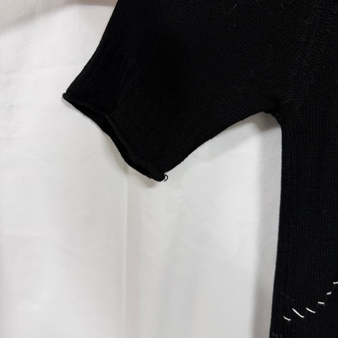 마뗑킴 핸드 스티치 PK 니트 반팔 티셔츠 상품이미지4