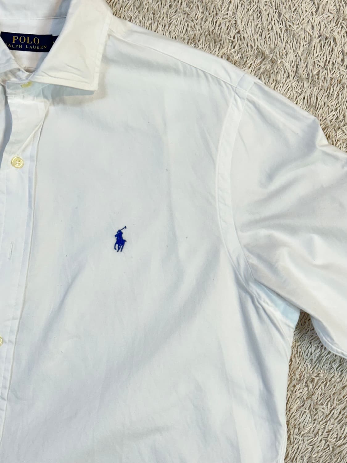 폴로 랄프로렌 신형 네이비포니 솔리드 셔츠 화이트 상품이미지5