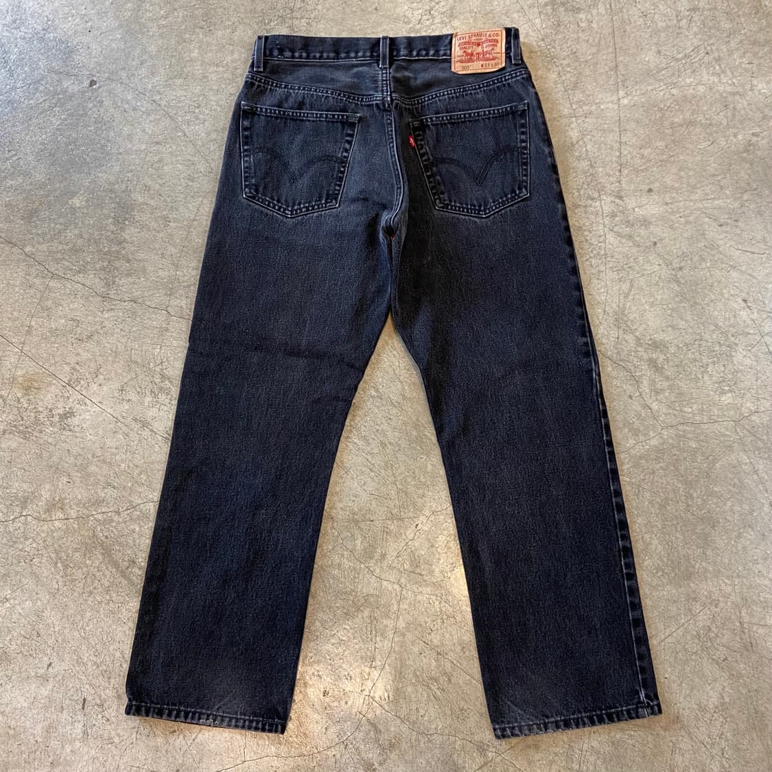 (32)00s 빈티지 리바이스 505 블랙진 핸드워크 상품이미지2