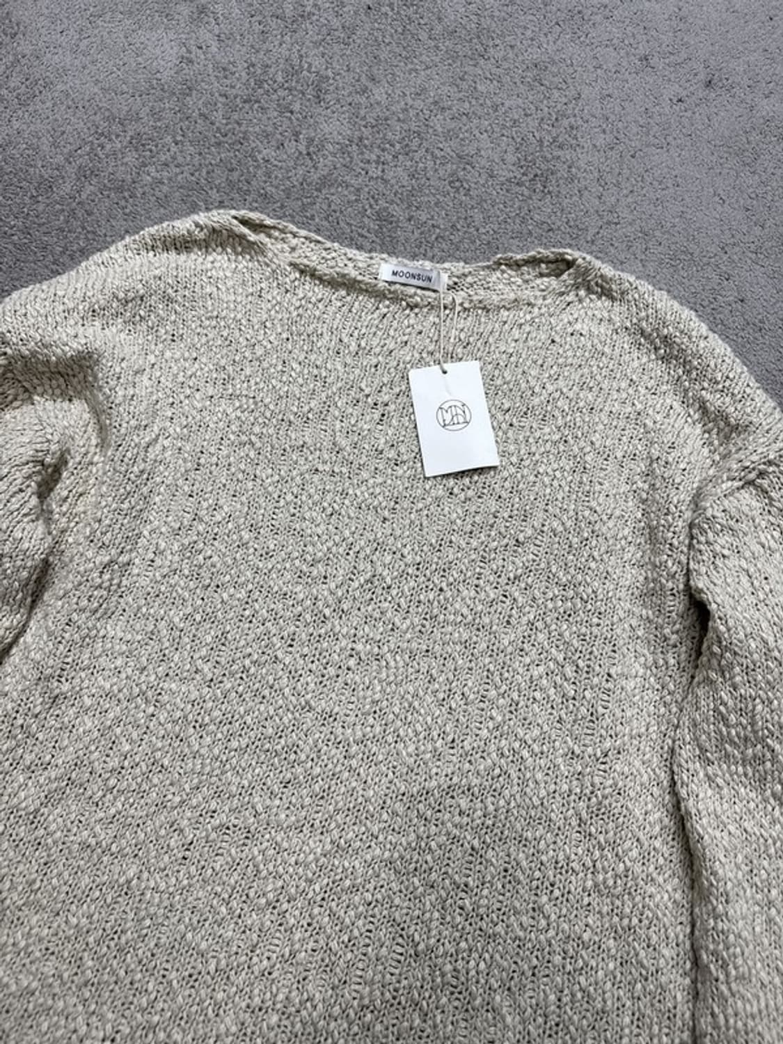 문선 짜임 아이보리니 니트 FREE(새상품) 상품이미지2