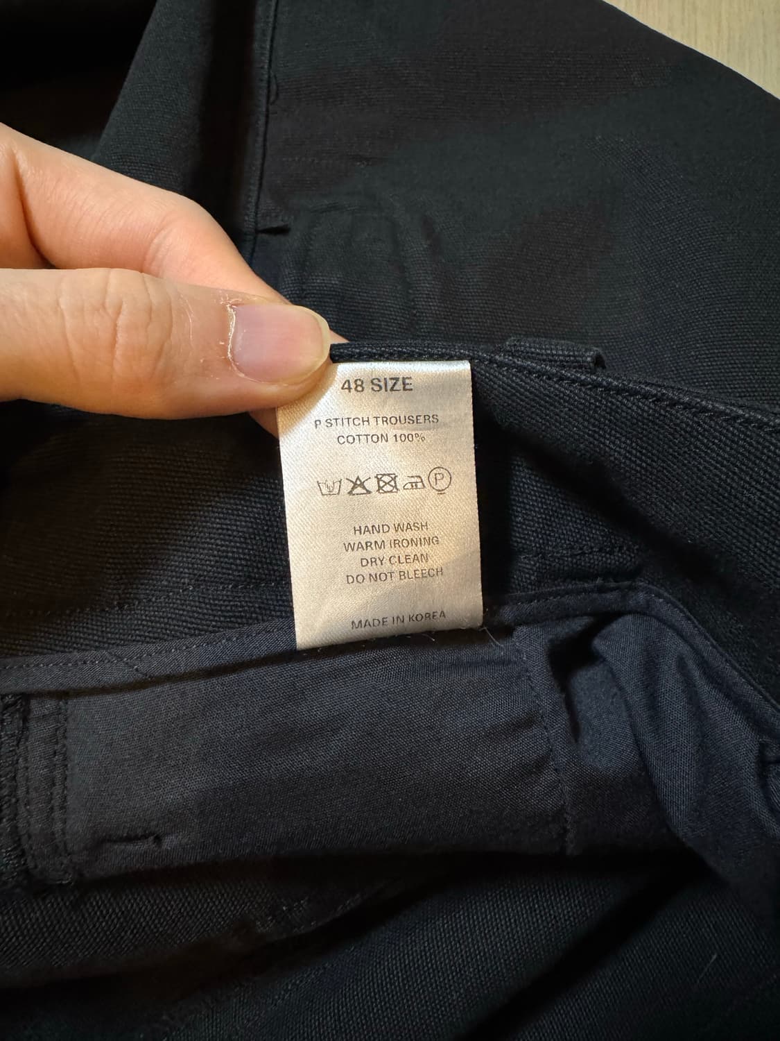 (48) aieul 아이엘 p stitch trousers black 상품이미지6