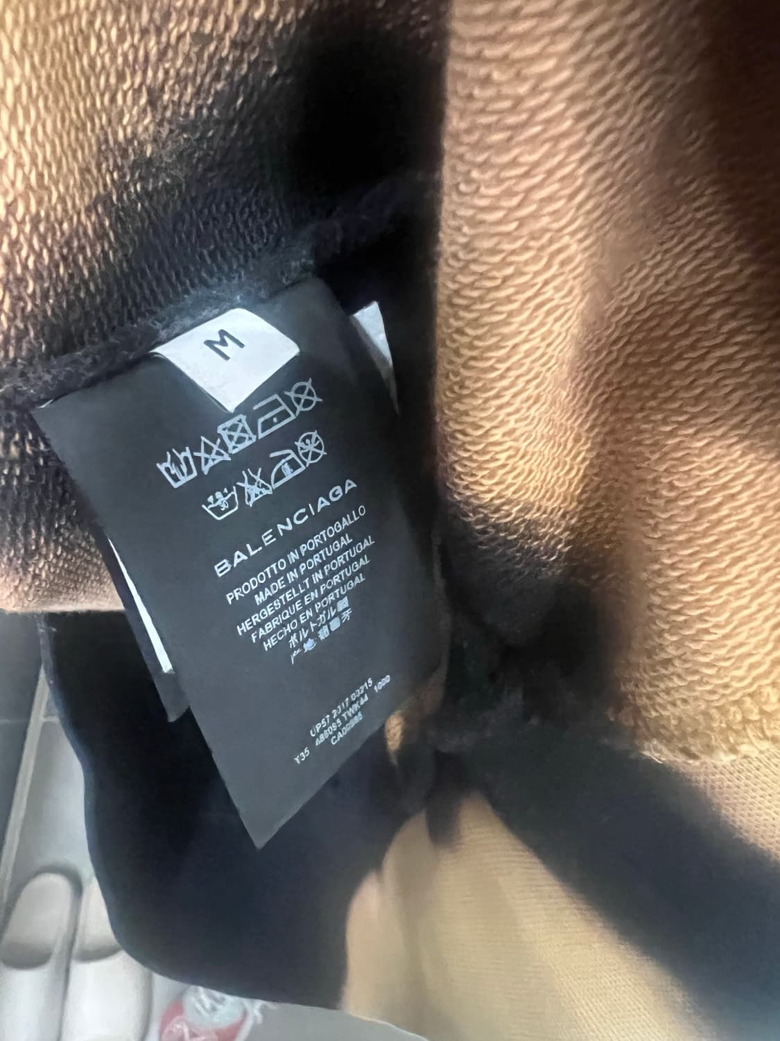 17fw 발렌시아가 블리치드 옴므 HOMME 오버핏 맨투맨 m사이즈 상품이미지4