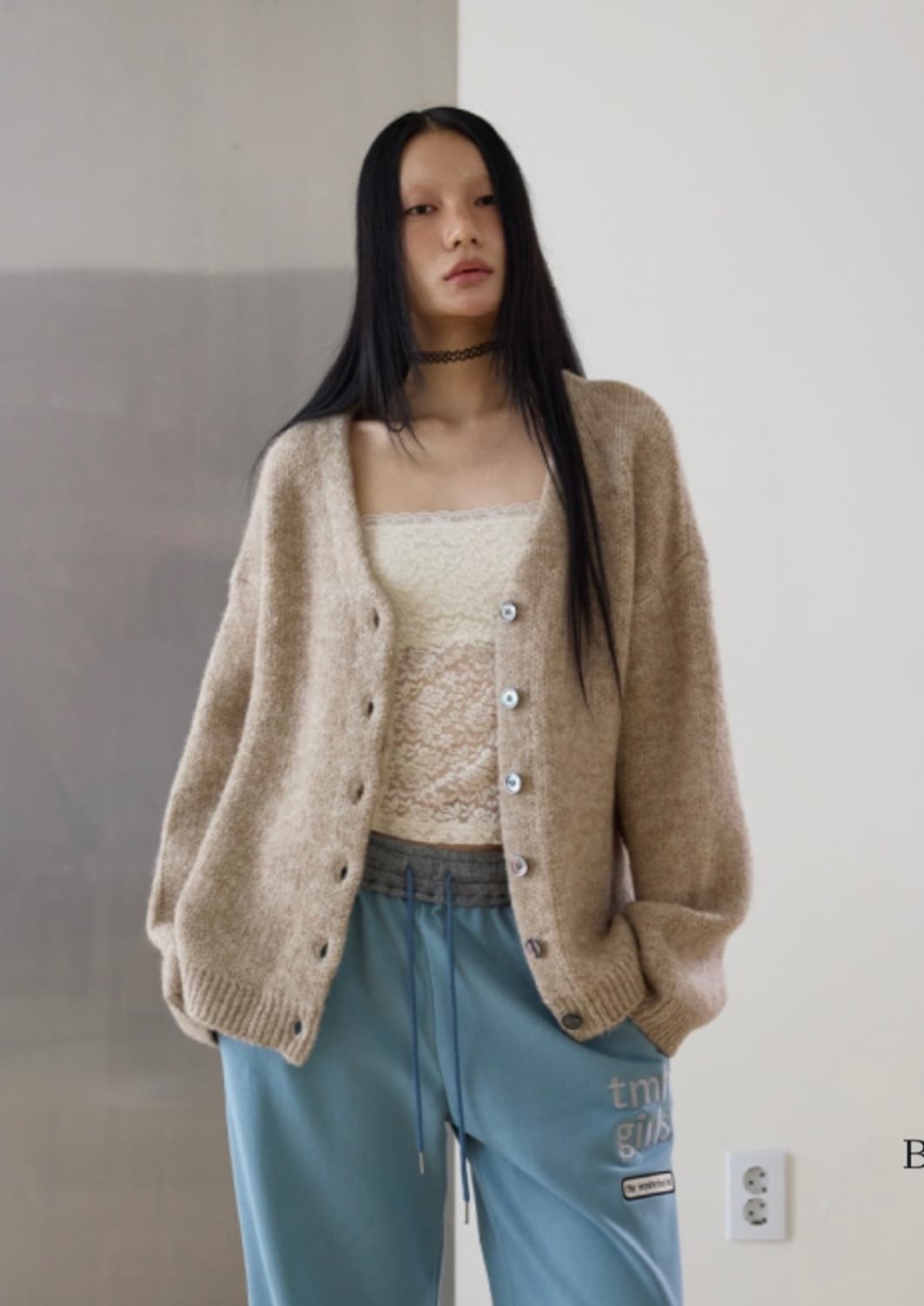 더미스테리어스호텔 알파카 울 오버 가디건 상품이미지2