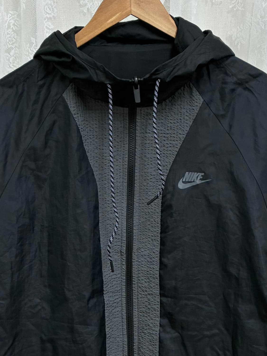 M) 나이키 해외판 리버시블 바람막이 그레이 블랙 상품이미지6