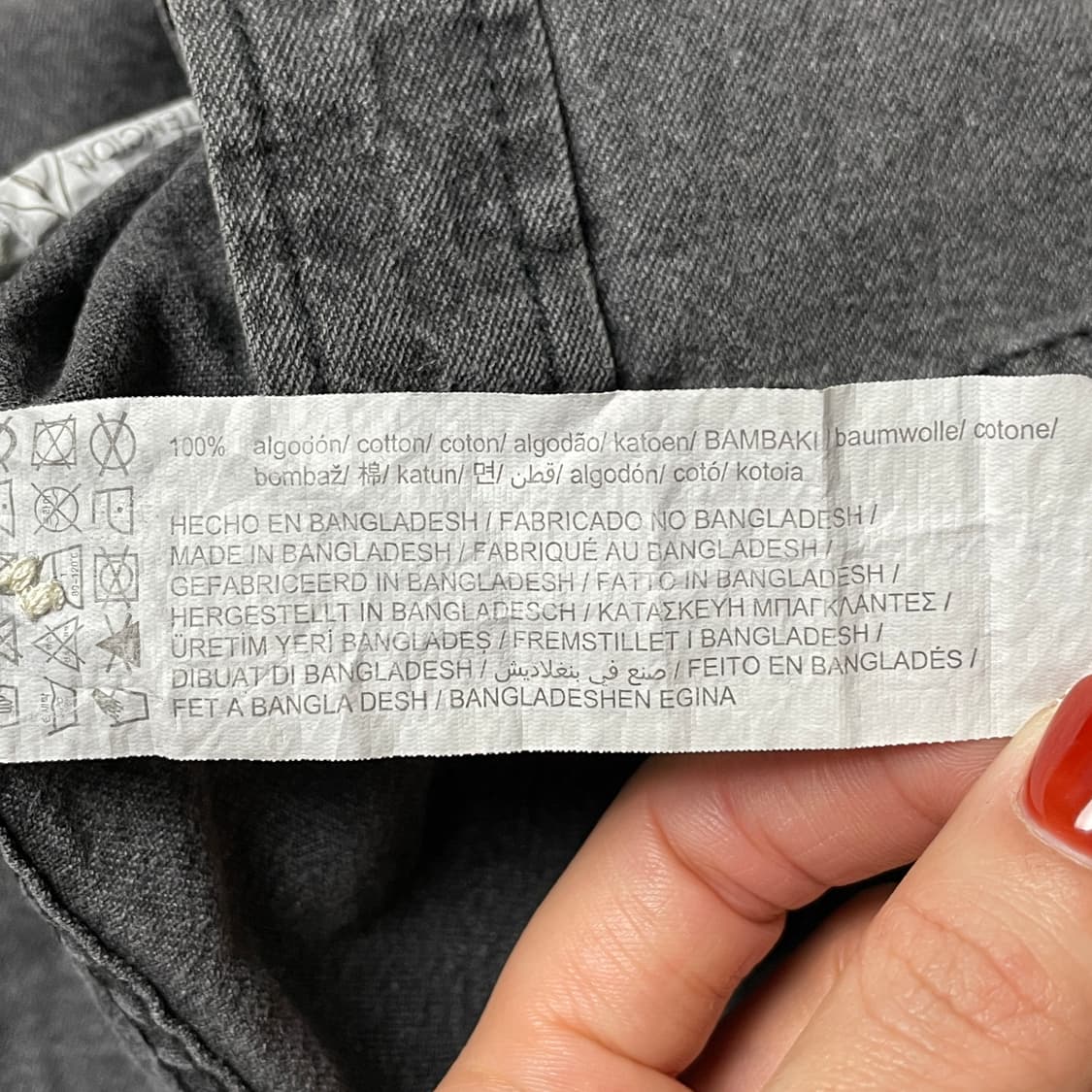 PULL&BEAR 빈티지 차콜 코튼셔츠 A00402 상품이미지9