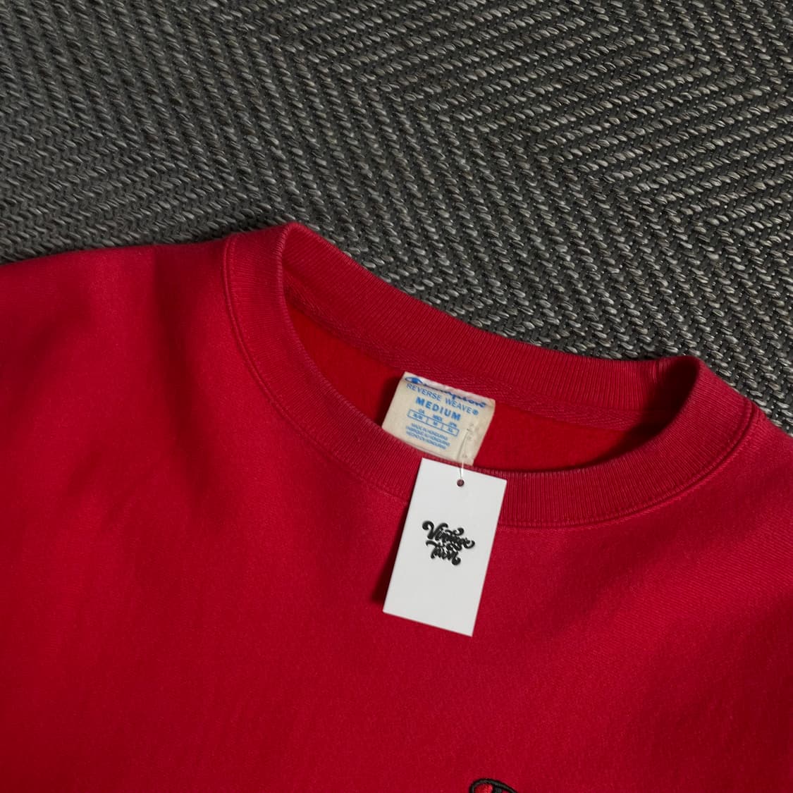 챔피온 리버스위브 미니멀 레드 스웻 셔츠o 3974 상품이미지5