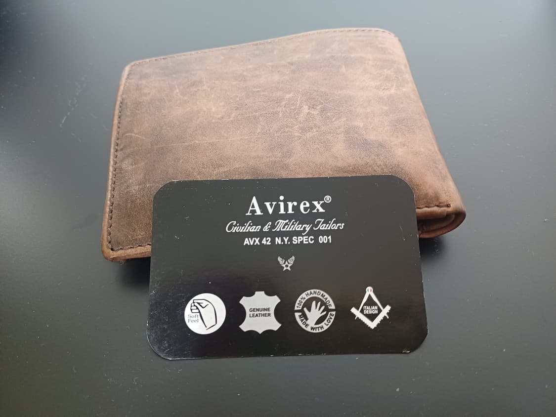 Avirex 남성 가죽 반지갑 브라운레더 상품이미지4