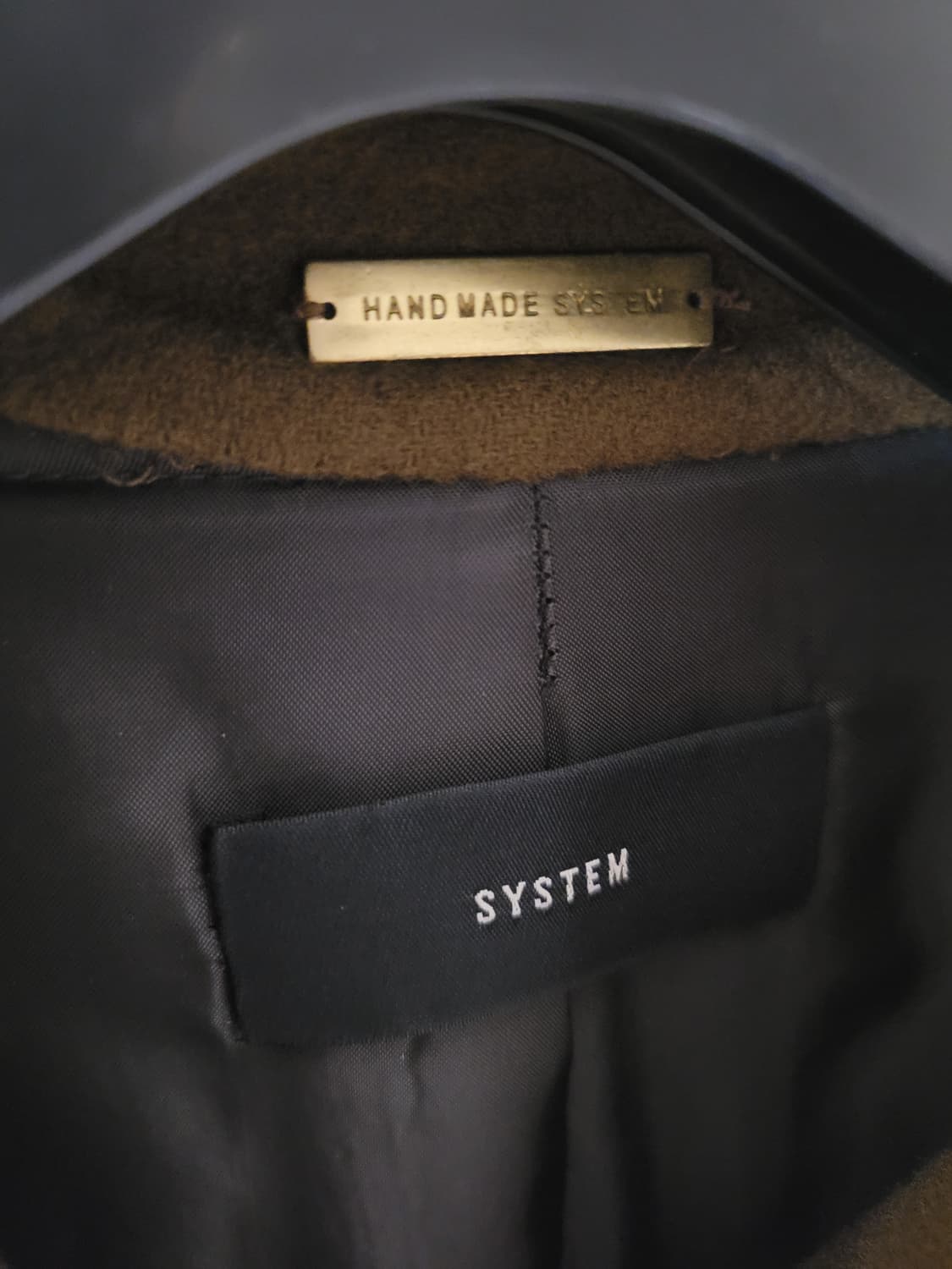 시스템 라운드 핀 포인트 울캐시미어 코트 M 상품이미지7