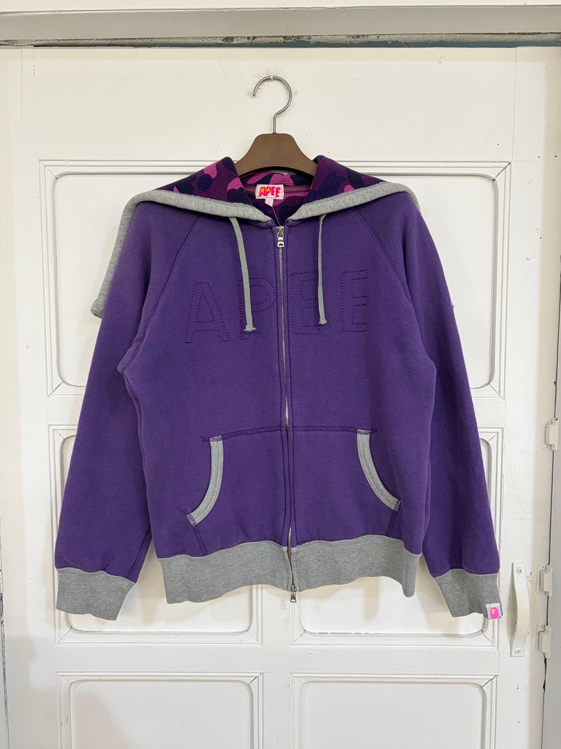베이프 - 퍼플 컬러 후드집업 상품이미지6
