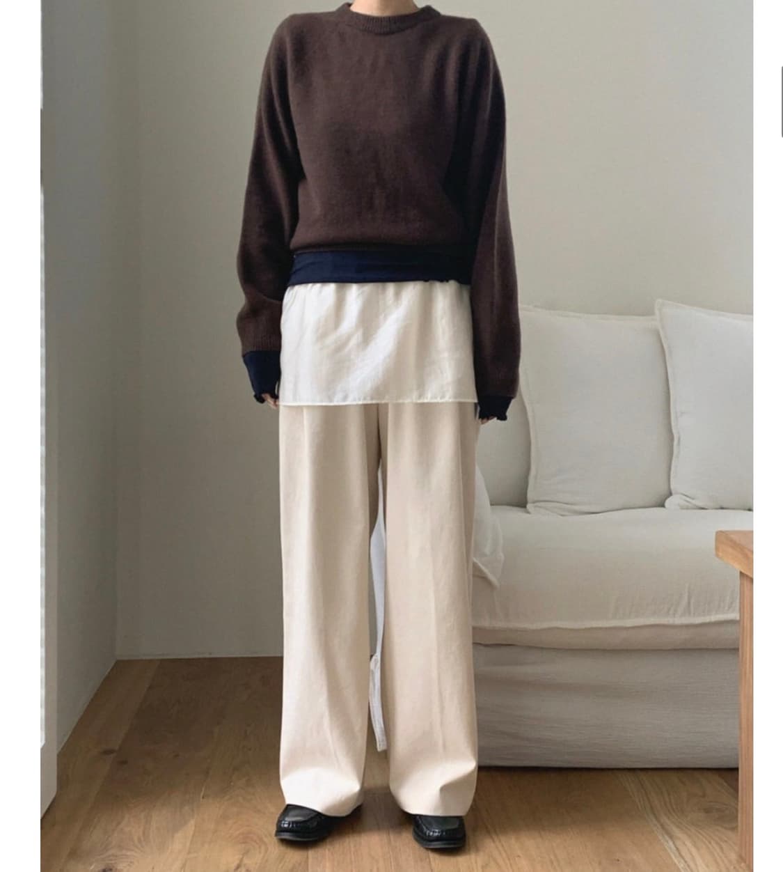 더키모 모리 캐시미어 니트 브라운 상품이미지4