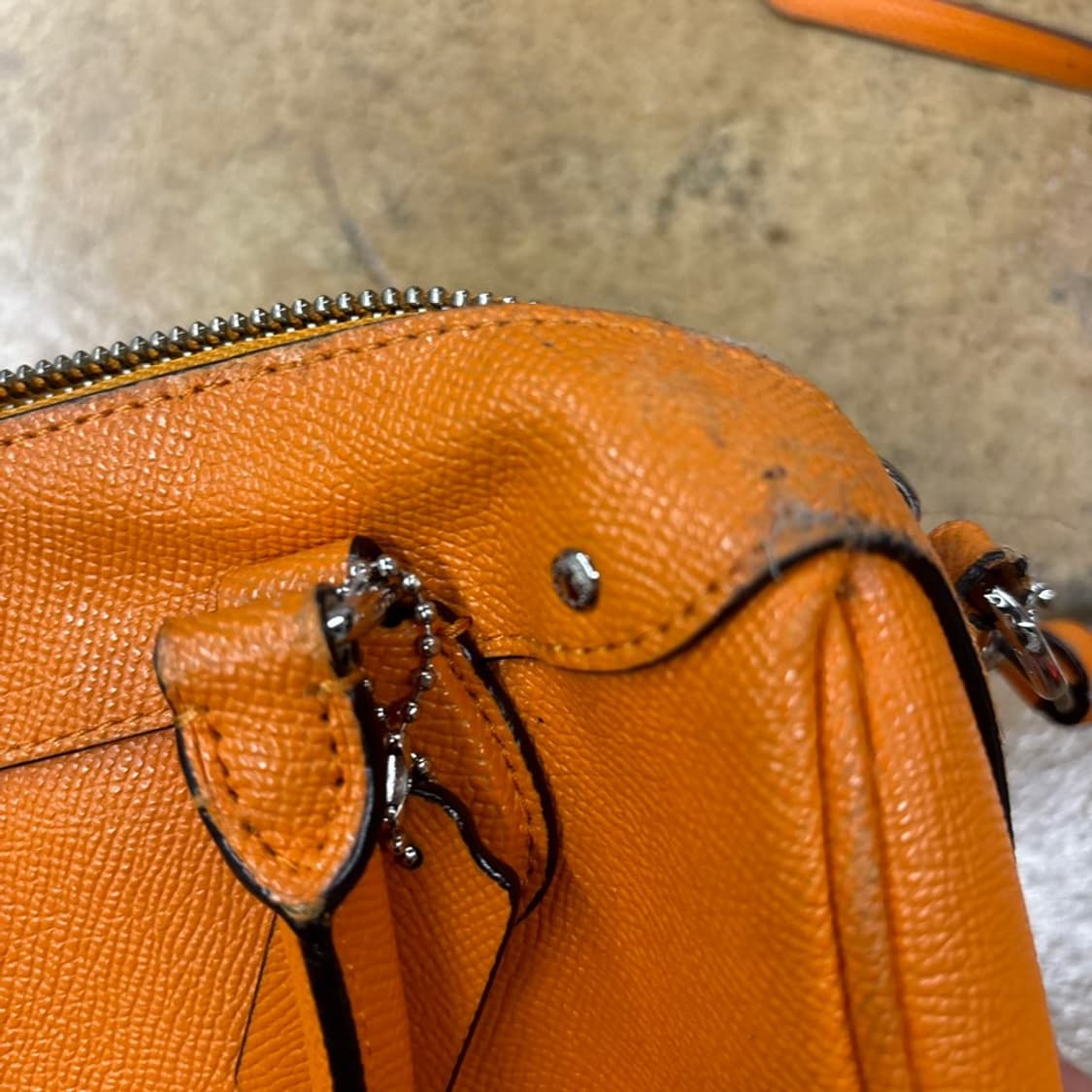 코치 오렌지 크로스 토트 핸드백 가방  상품이미지6