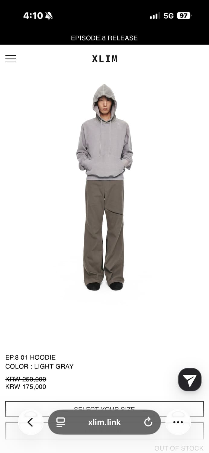 구매) XLIM ep8 01 hoodie s,m 구합니다! 상품이미지1