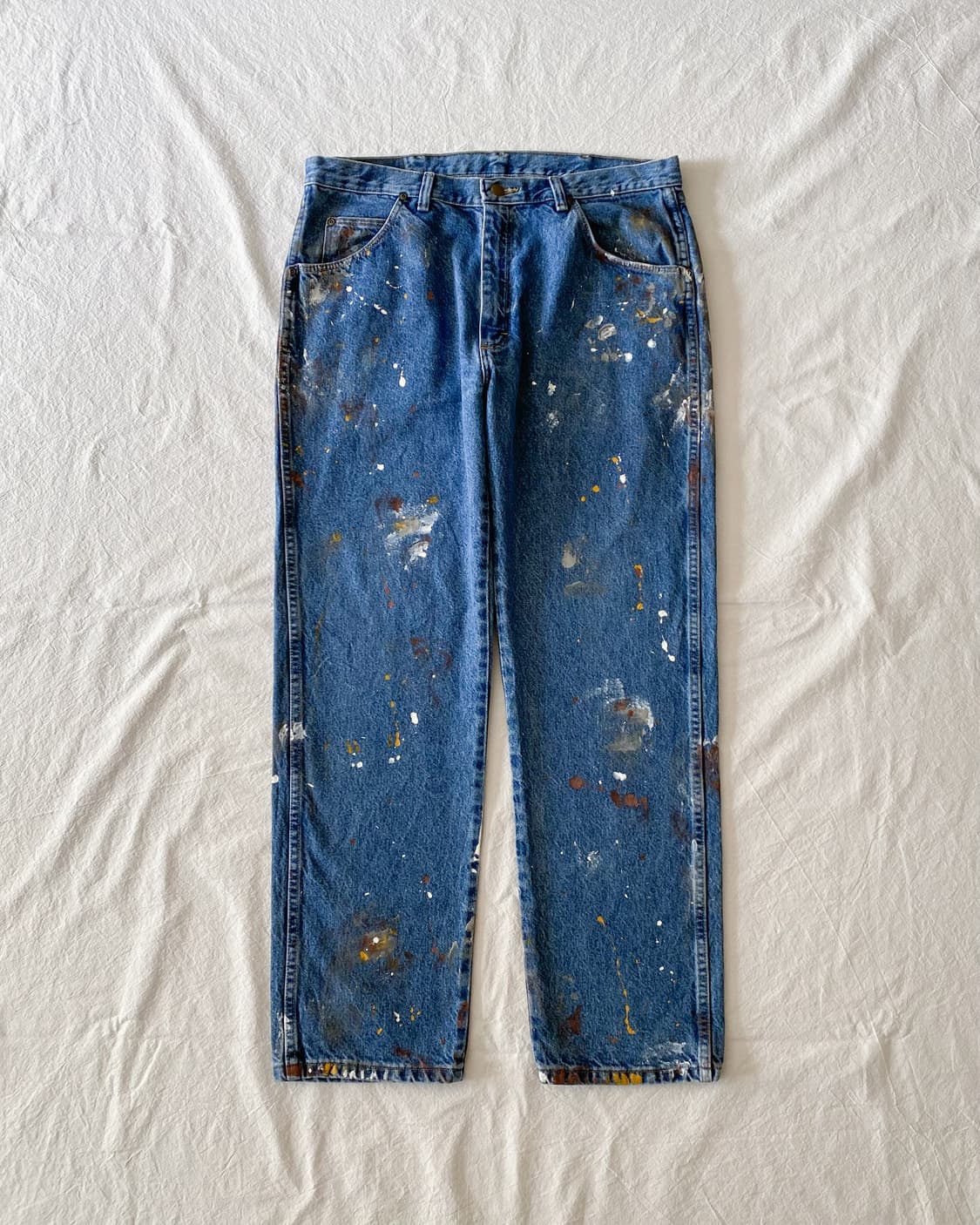 랭글러 페인팅 데님 팬츠 상품이미지1