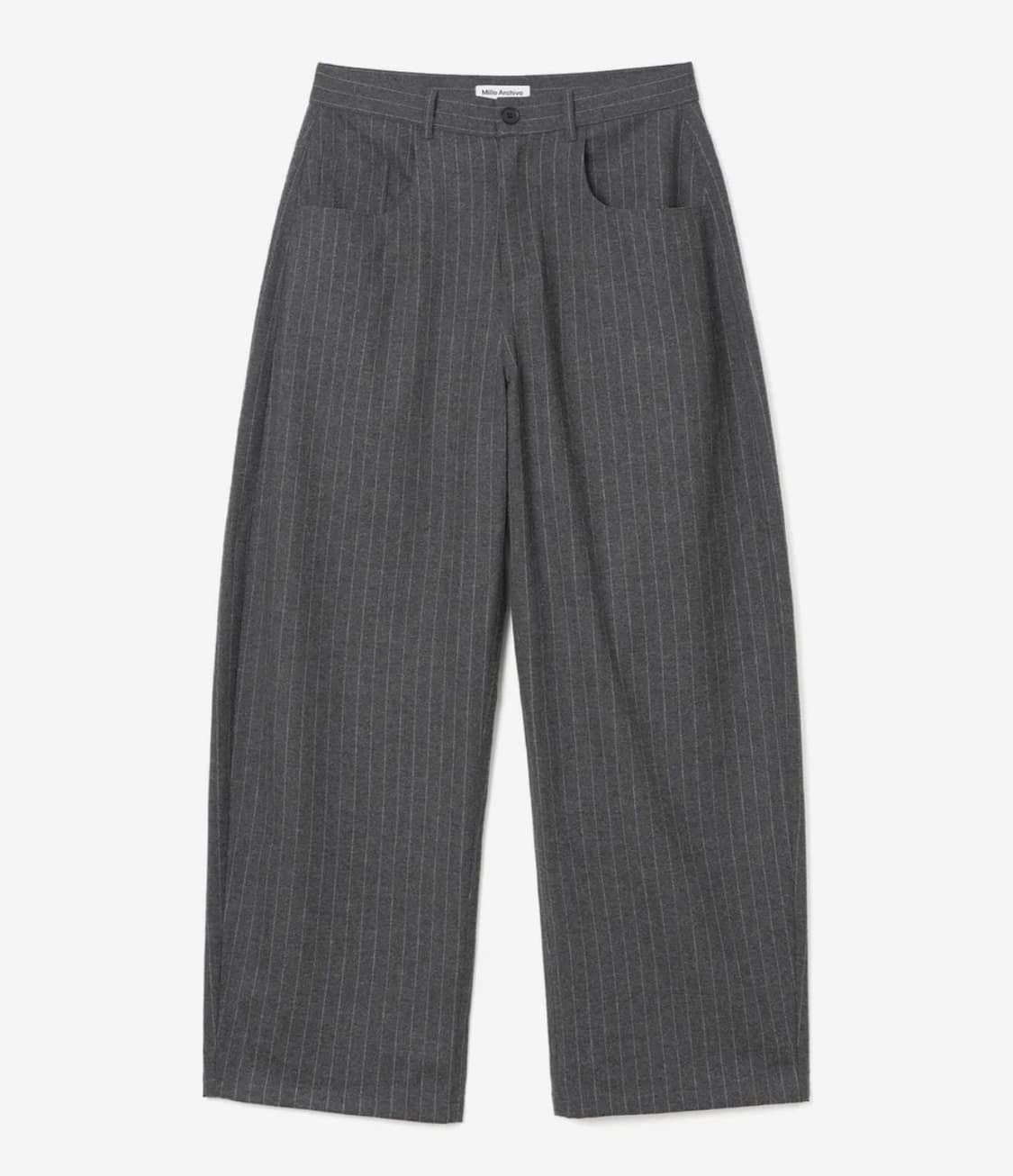 밀로 아카이브 리플렉트 스트라이프 울 팬츠 [차콜] 상품이미지1