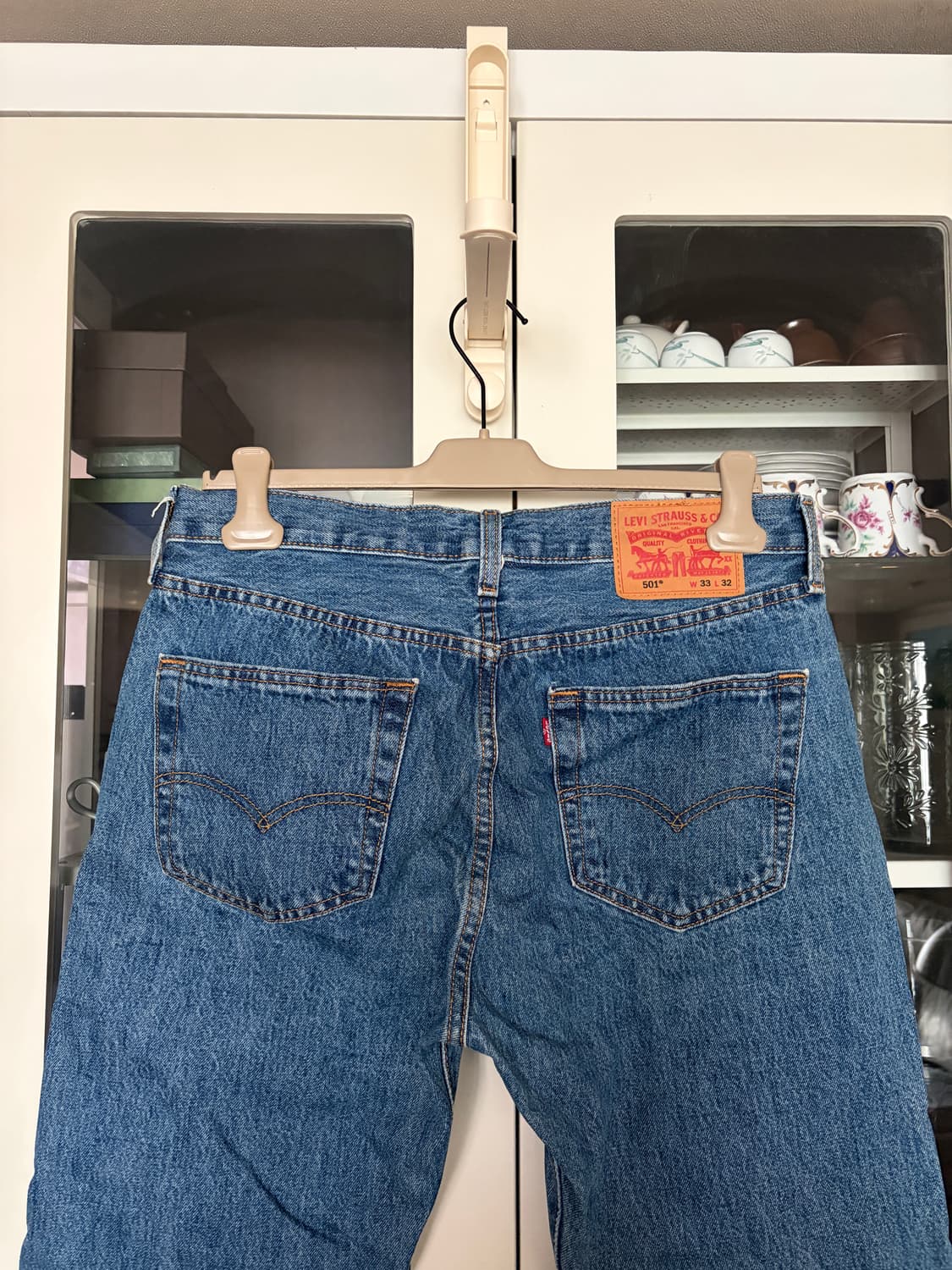 리바이스 501 오리지널 핏 미디엄 워시 33사이즈 상품이미지4