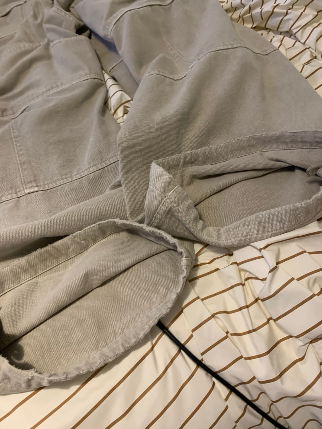 논노드 더블니 커버 팬츠 베이지 상품이미지4