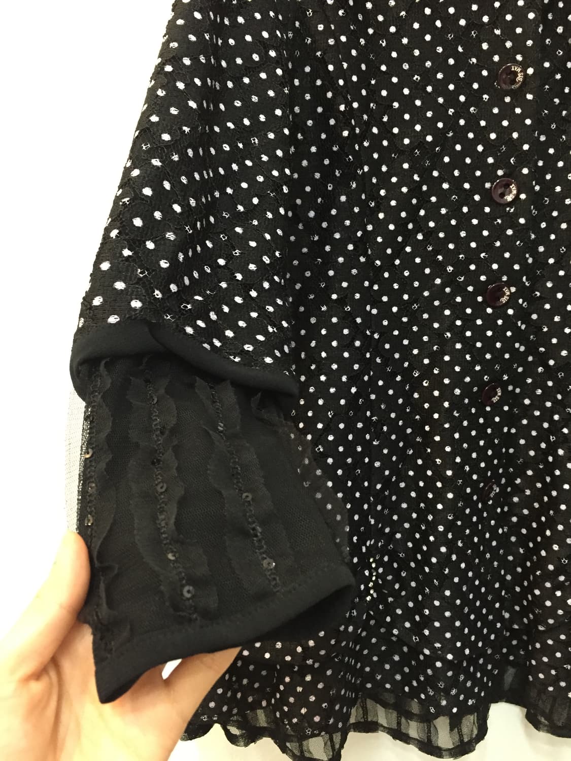 빈티지 도트 레이스 원피스 자켓 상품이미지6