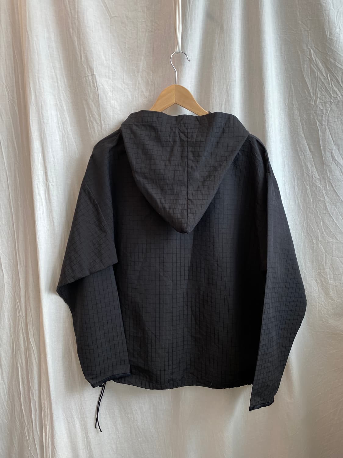 블랙 나일론 후드탑(MEN M/MADE IN USA) 상품이미지2