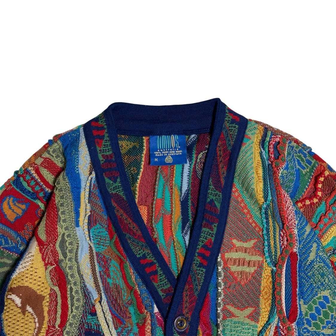 [M] 림노스 멀티컬러 피쉬 니트 가디건 상품이미지3