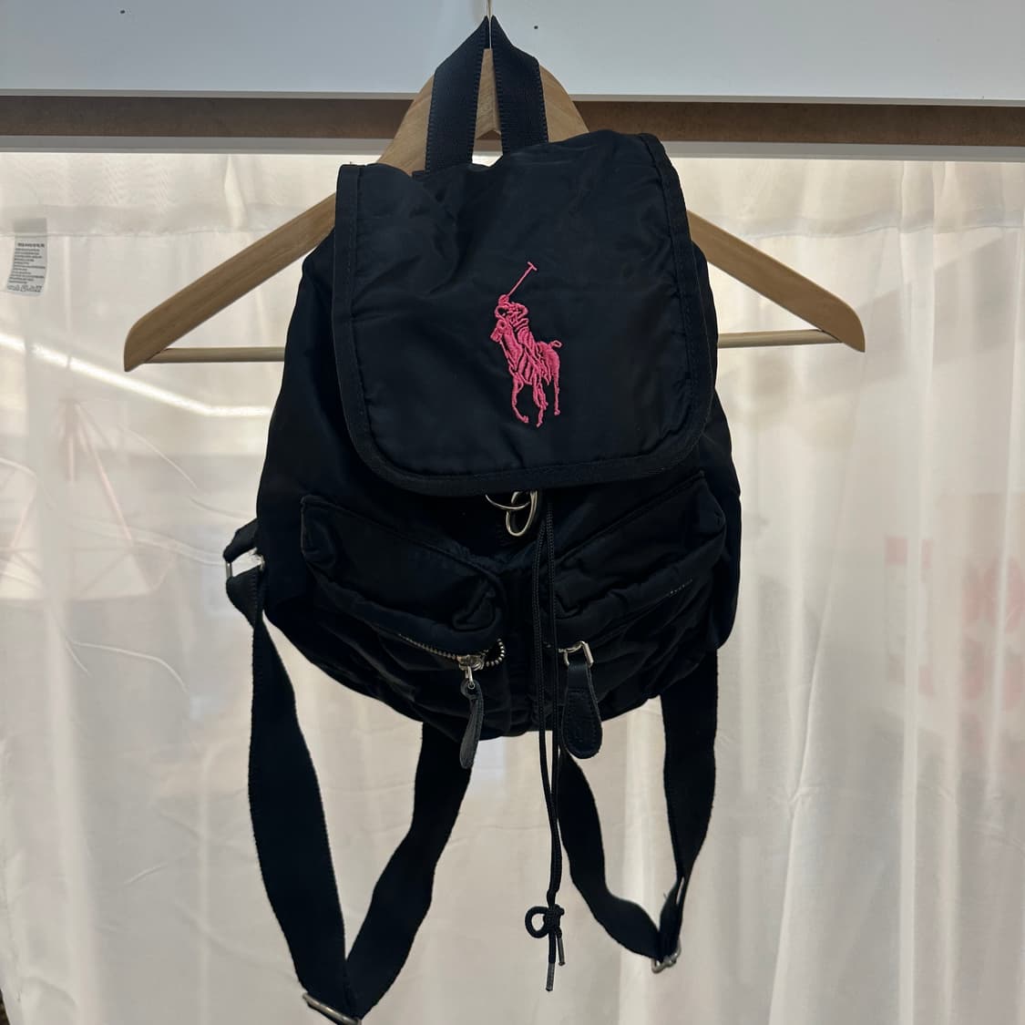 폴로 랄프로렌 핑크 포니 로고 백팩 상품이미지1