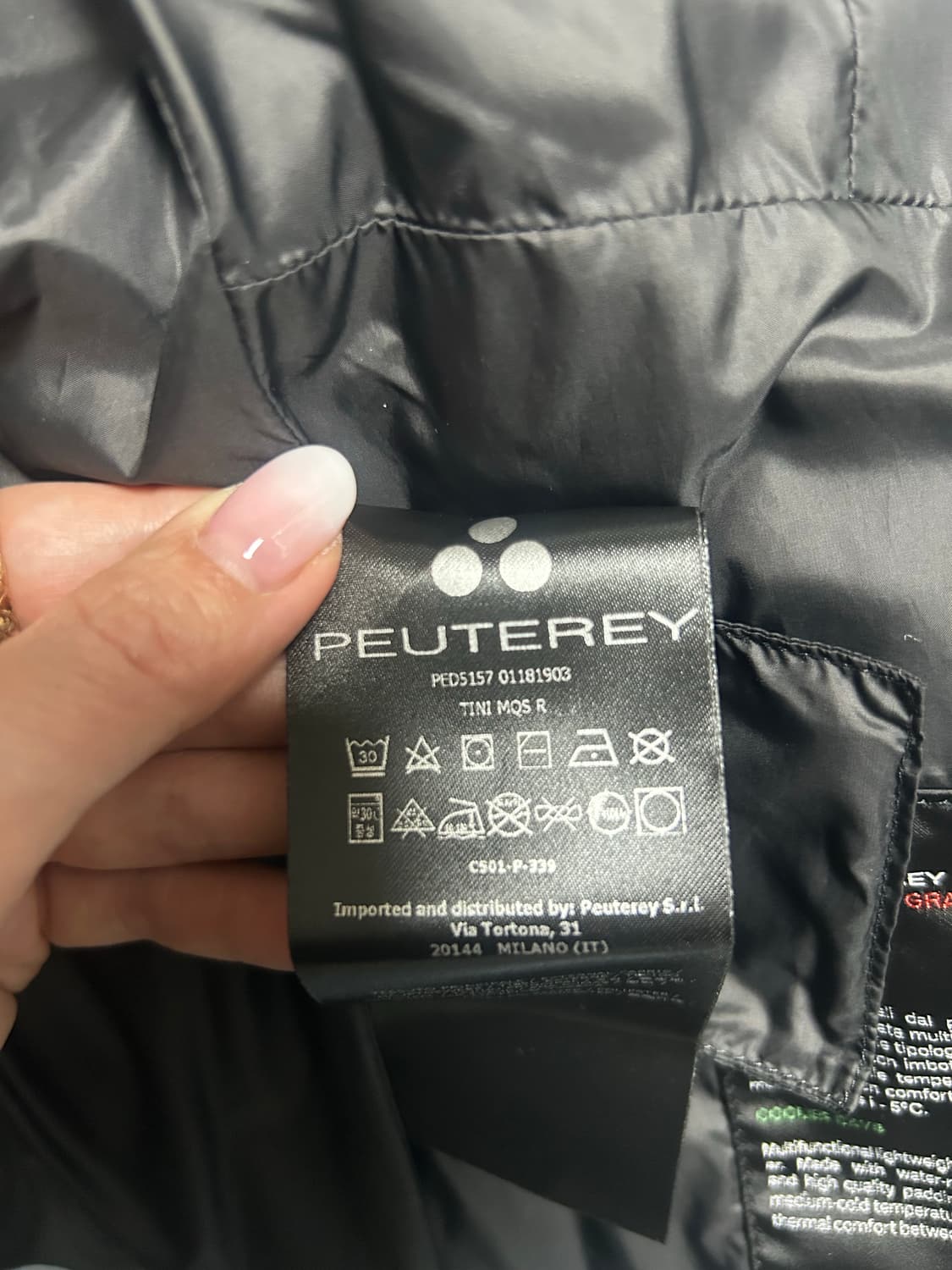 페트레이 (PEUTEREY) 여성 티니 무광 패딩 블랙 상품이미지7