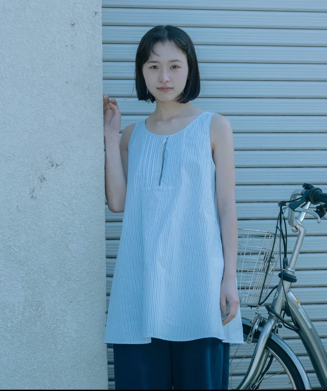 오헤시오 PINTUCK LAYERED MINI DRESS, STRIPE 상품이미지3