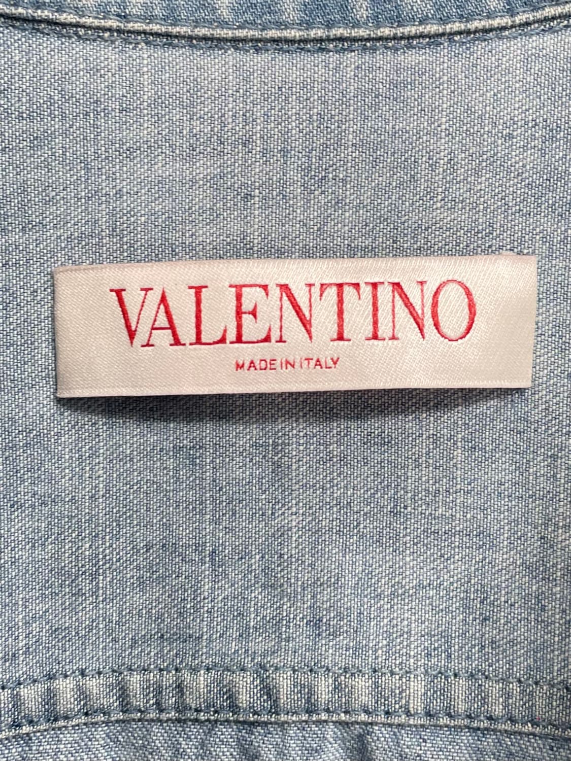 발렌티노 우먼스 v로고 샴브레이 블라우스 (on.620)   상품이미지7