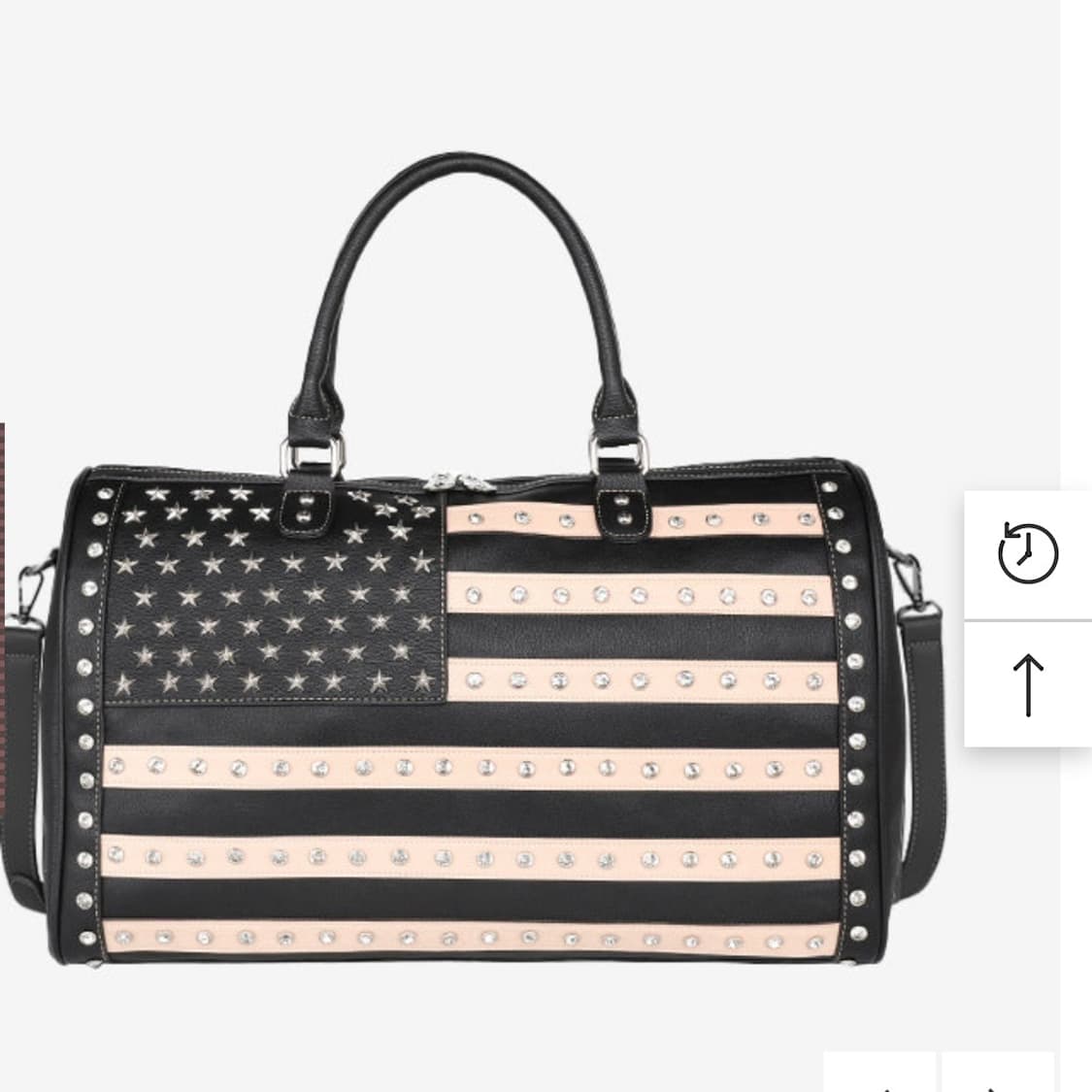 Montana West 성조기 위켄더백 더플백 블랙 상품이미지3