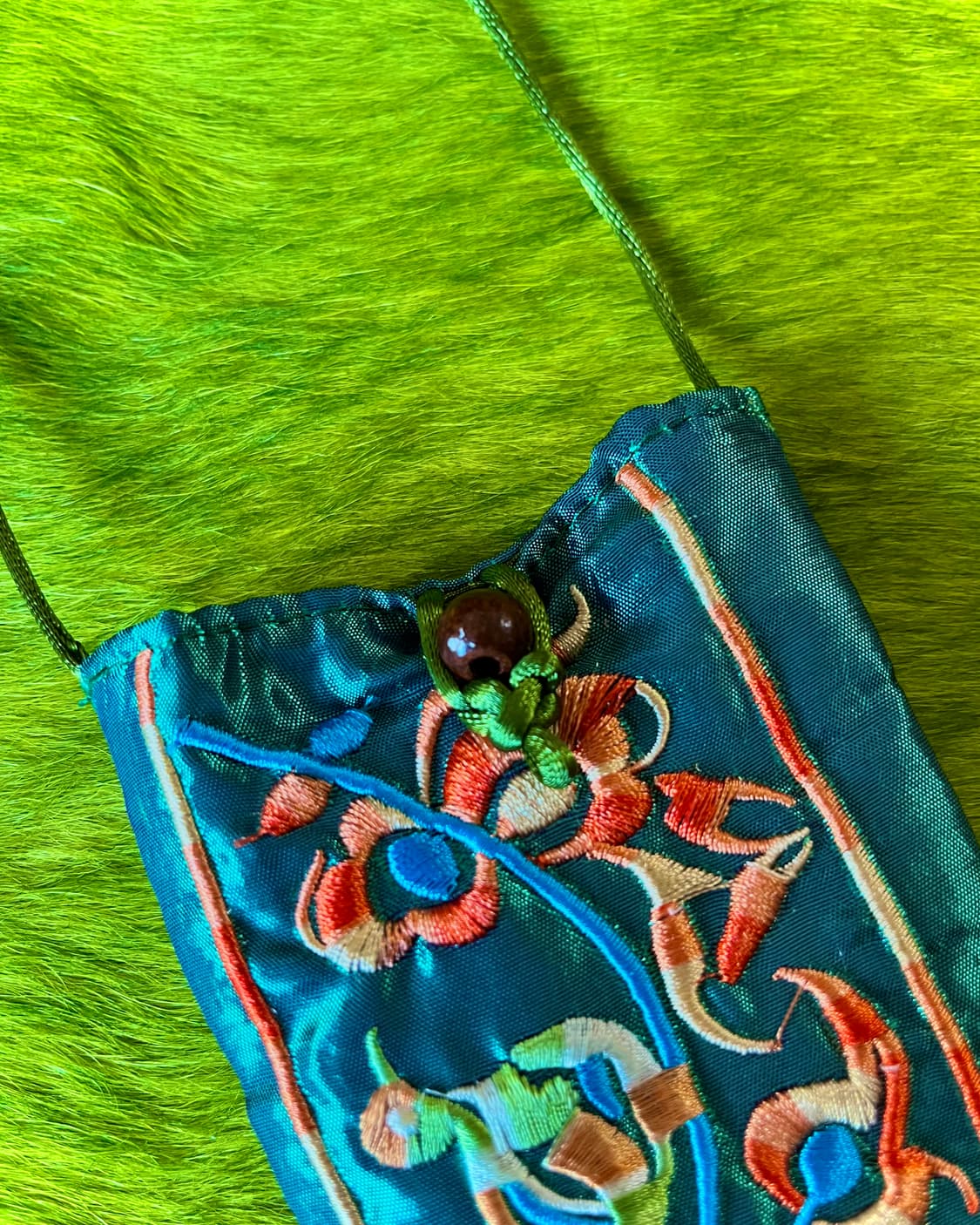 Indian Vintage Satin Pouch Bag Necklace 상품이미지5