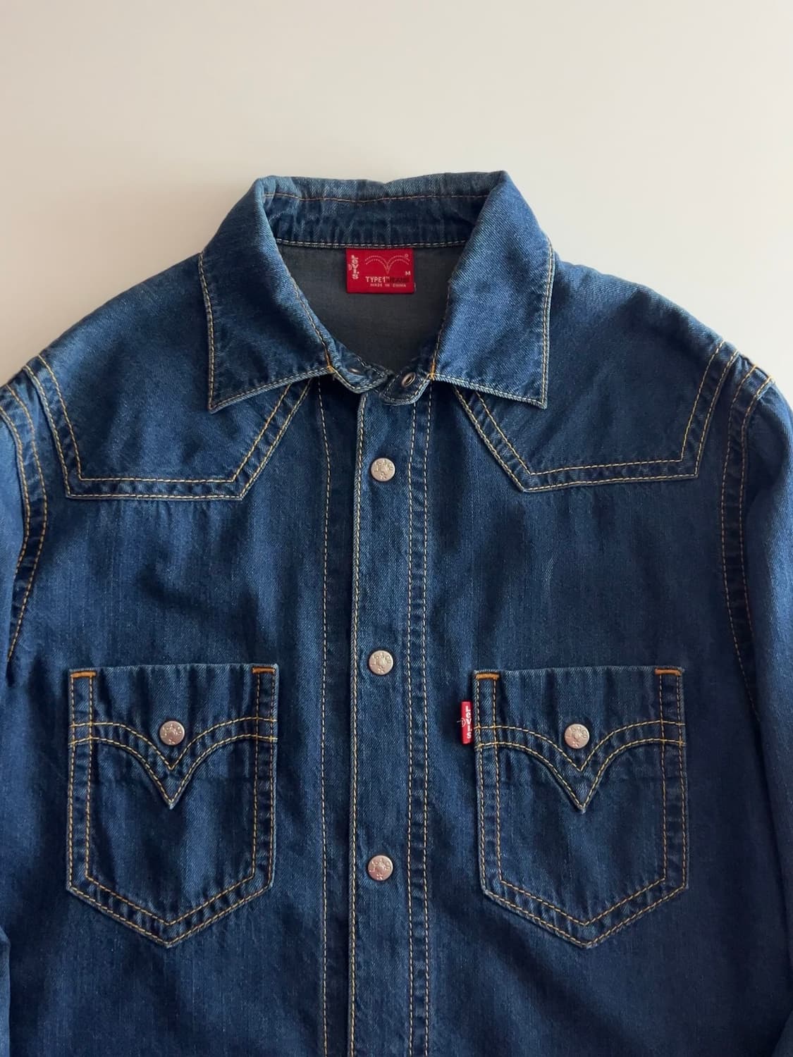 리바이스 타입 원 웨스턴 데님셔츠 M 상품이미지4