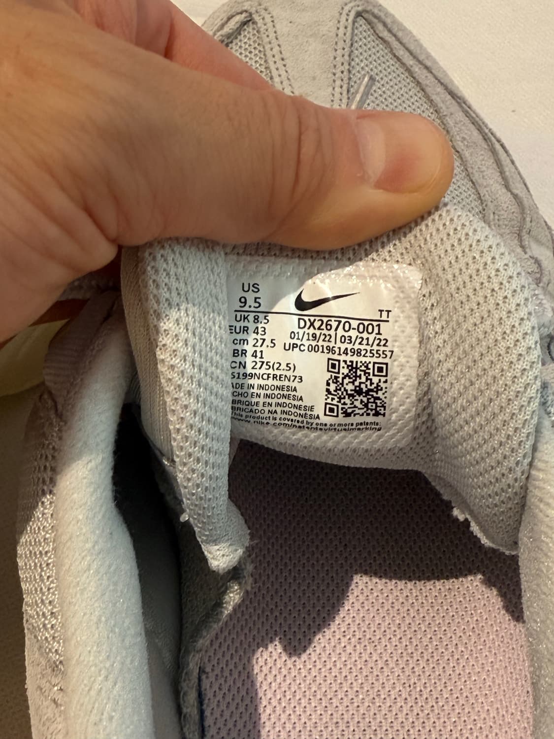 나이키 Nike Air Max 95 Grey Fog and Pink 상품이미지5